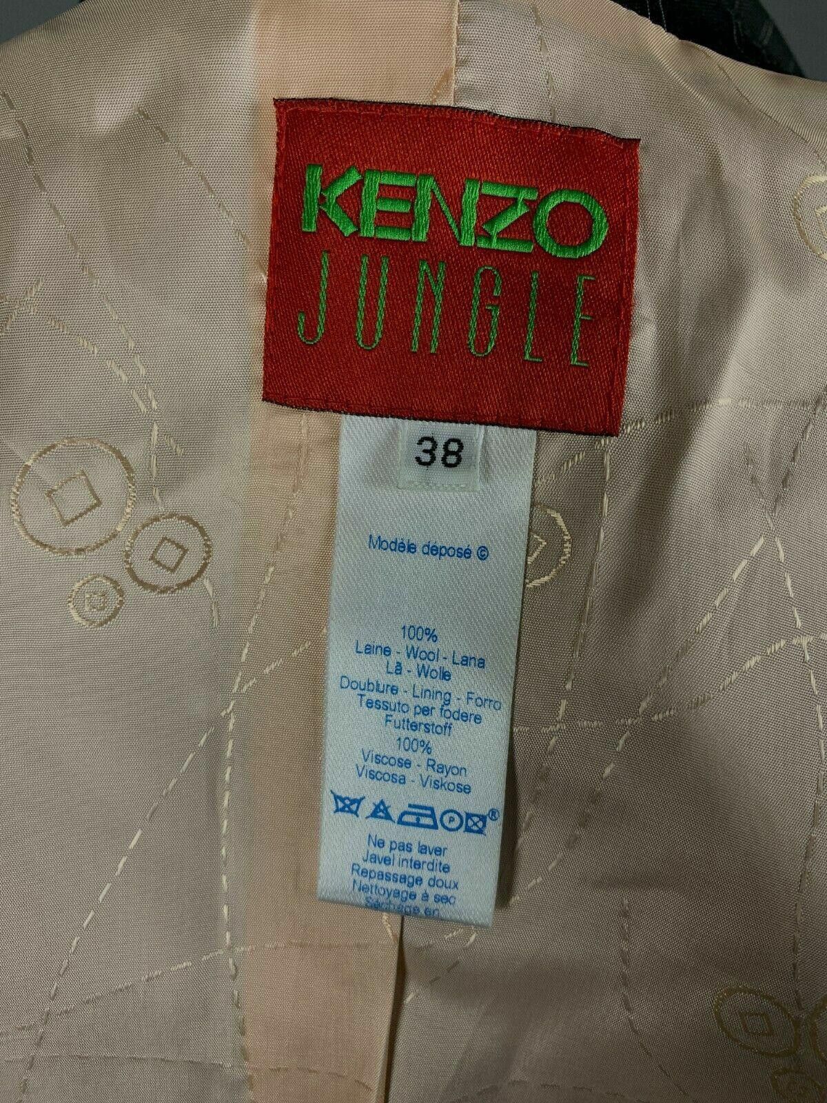 Kenzo Kenzo Jungle Black Wool Stripe 2 Blazer Jacket Size 38 Size 40R - 9 Thumbnail