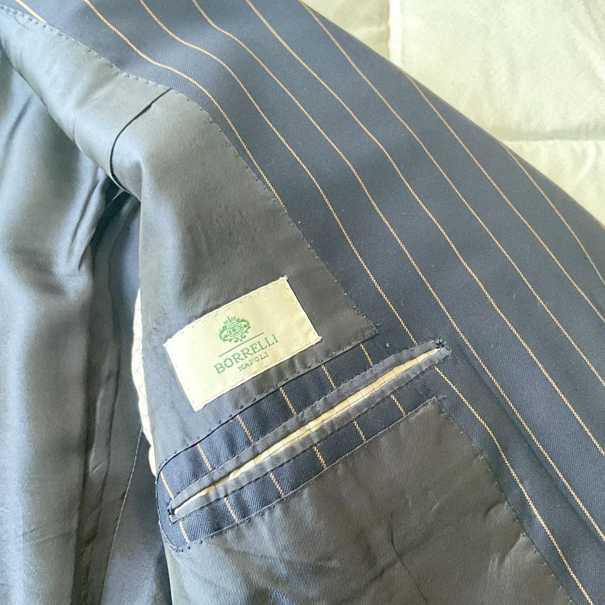 Luigi Borrelli Luigi Borrelli Napoli 100% Wool Suit 36S Nerano Italy Size 36S - 3 Thumbnail