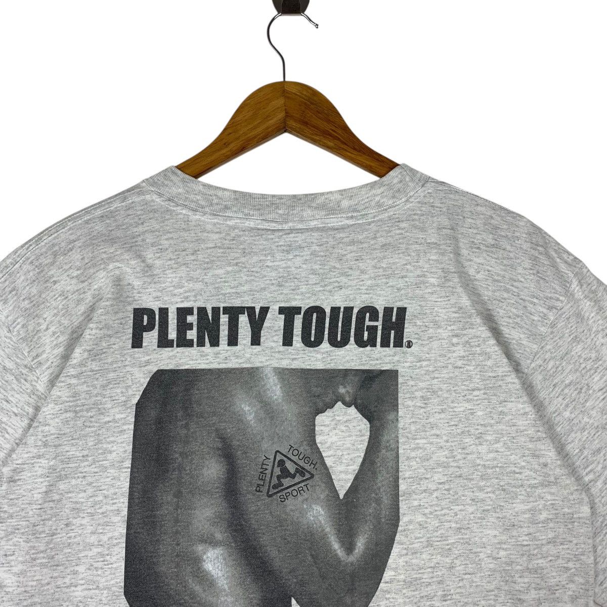 Vintage Vintage 90s PLENTY TOUGH Big bicep printed tee Size US L / EU 52-54 / 3 - 10 Thumbnail
