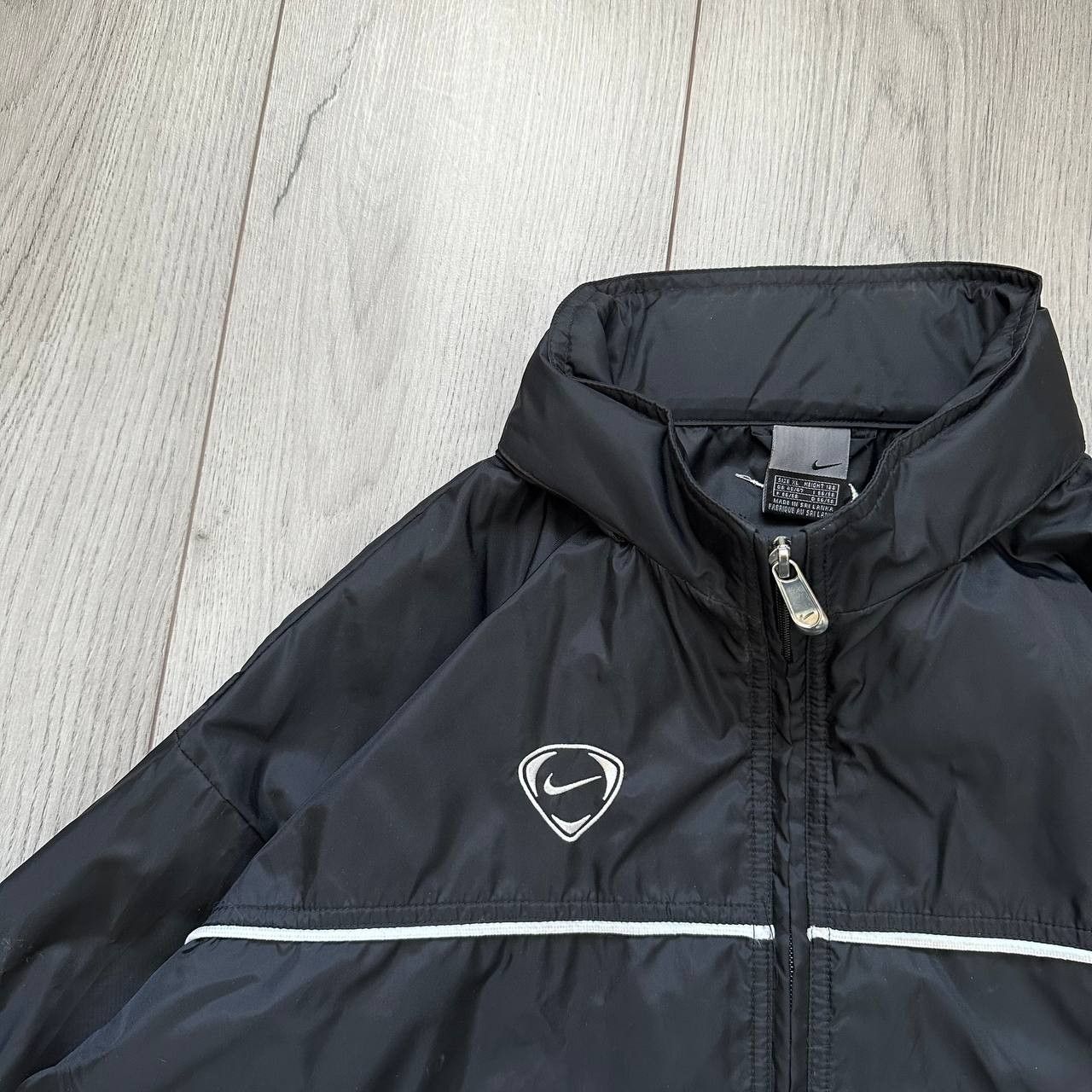 Nike × Vintage Nike y2k Vintage Swoosh Logo Nylon Track Oversize Jacket Size US XL / EU 56 / 4 - 4 Thumbnail