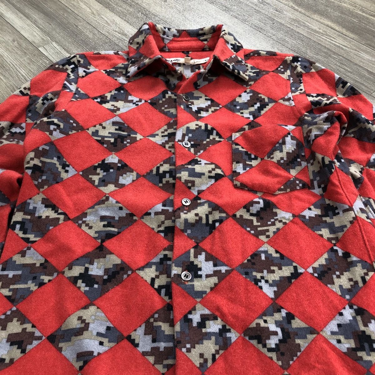 Comme des Garcons 2000s Comme des Garcons CDG Check Pixel Wool Shirt Designer Size US S / EU 44-46 / 1 - 4 Thumbnail