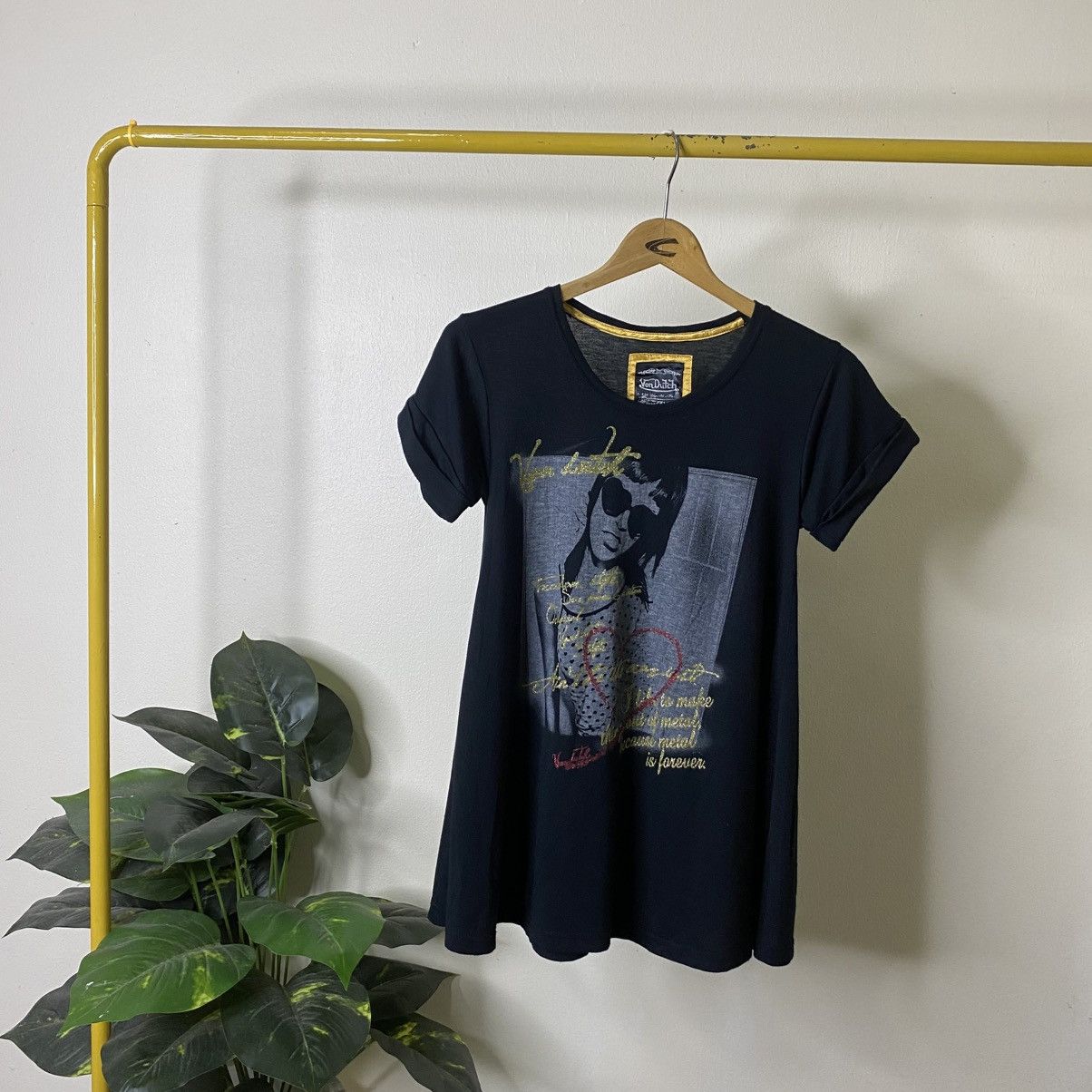 Von Dutch Seditionaries Poem Hysterics Glamour Style Women T Shirt Size S / US 4 / IT 40 - 1 Thumbnail