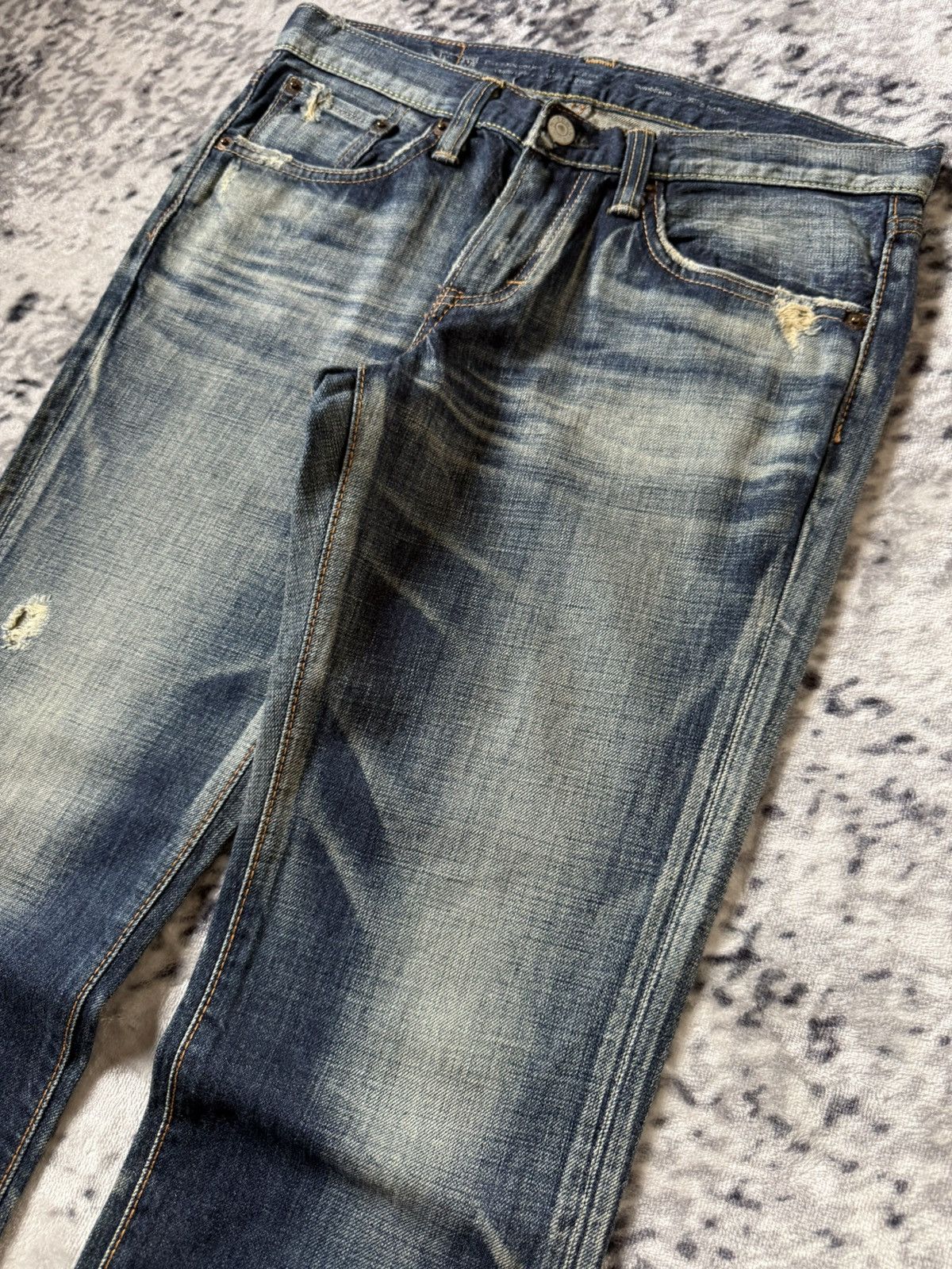Edwin Edwin Fuga Style 503 Patina Fade Wash Whiskers Jeans Size US 28 / EU 44 - 5 Thumbnail