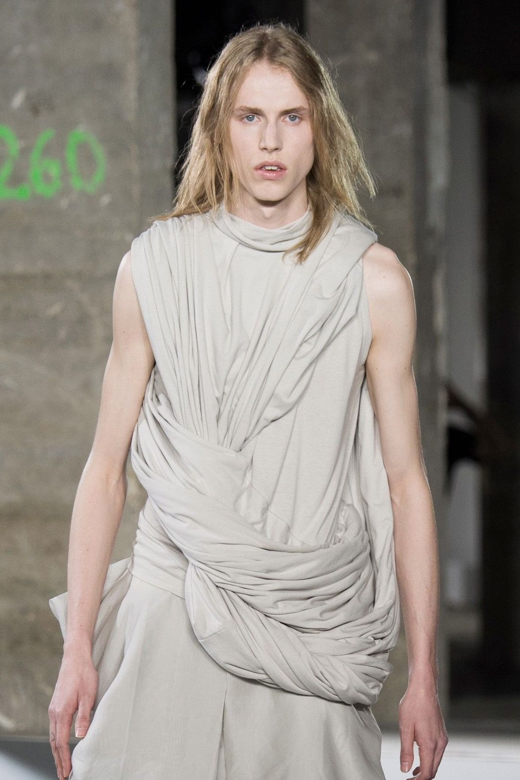 Archive Rick Owens 17s/S Walrus Runway Top in Beige, Men's (Size M)