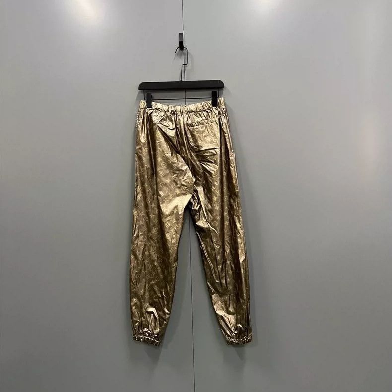 Louis Vuitton Louis Vuitton Gold Logo Printed Pants -2505 Size US 38 / EU 54 - 2 Thumbnail