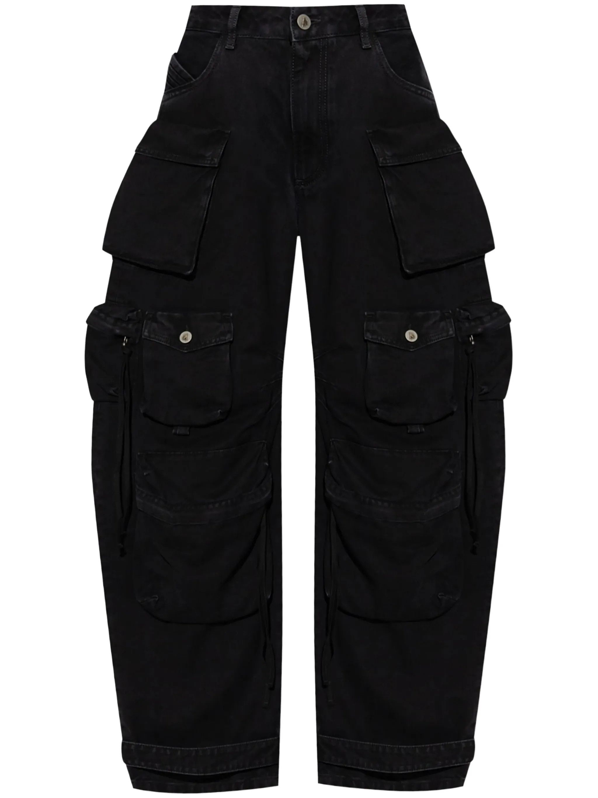 The Attico o1s22i1n0325 Fern Cargo Jeans in Black Size 25" / US 0 / IT 36 - 1 Thumbnail