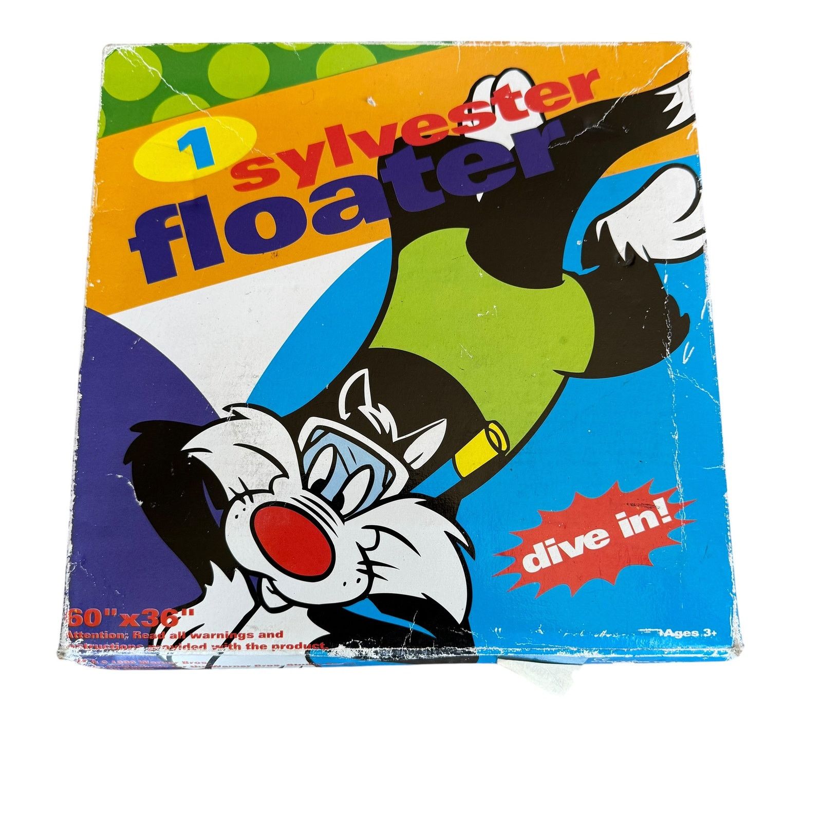Warner Bros Vintage 1996 Sylvester Warner Bros Floater Swimming Pool Toy Size ONE SIZE - 2 Thumbnail