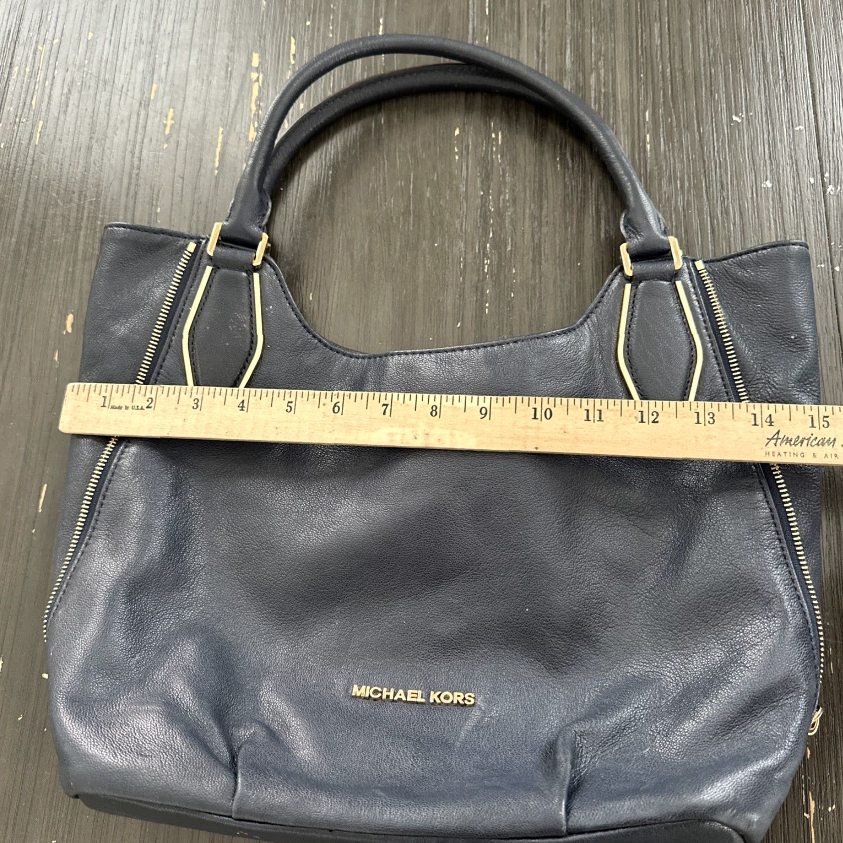Michael Kors Michael Kors Vanessa Shoulder Bag Medium Black Leather Zip Purse Women Designer Size ONE SIZE - 3 Thumbnail