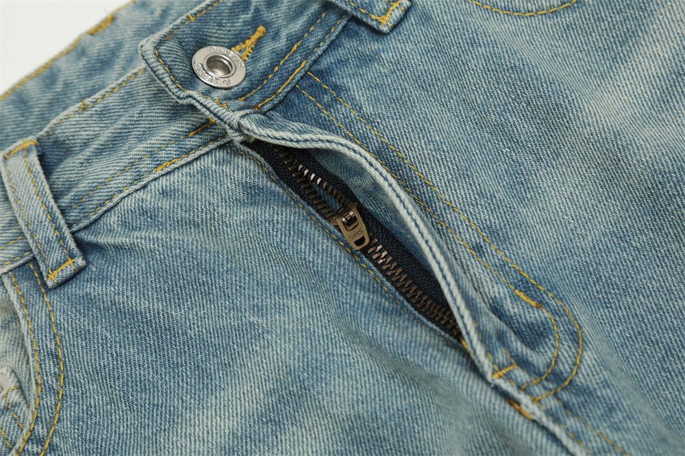 Japanese Brand × Jean Heavy washed punk men's distressed loose wide-leg jeans Size US 32 / EU 48 - 5 Thumbnail