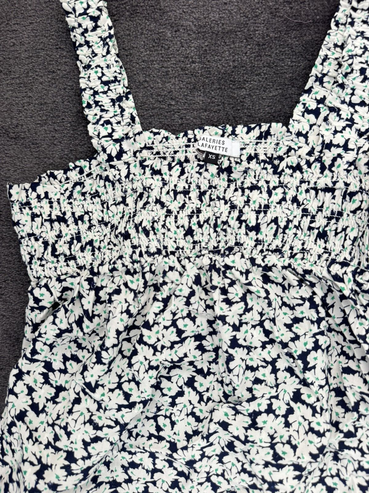 Galeries Lafayette Scrunched Floral print singlet top Size XS / US 0-2 / IT 36-38 - 3 Thumbnail