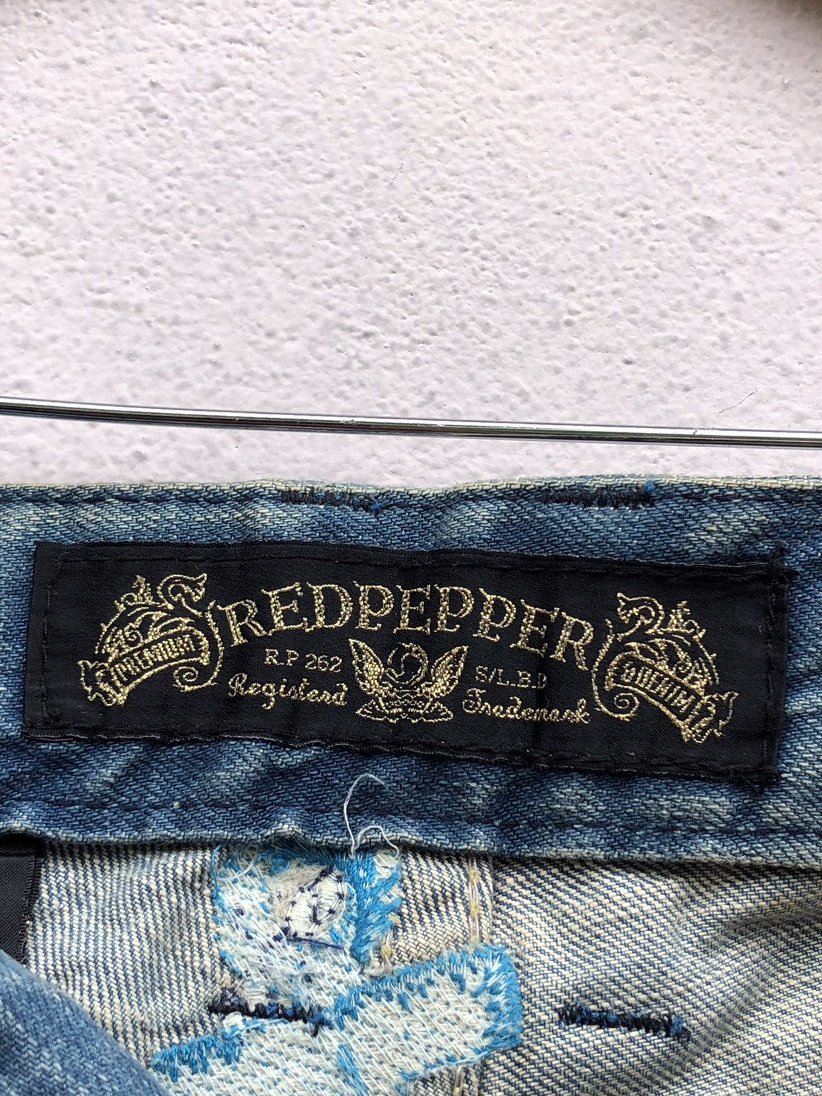 If Six Was Nine RED PEPPER Gold Label Embroidered Distressed Jeans Size US 26 / EU 42 - 14 Thumbnail
