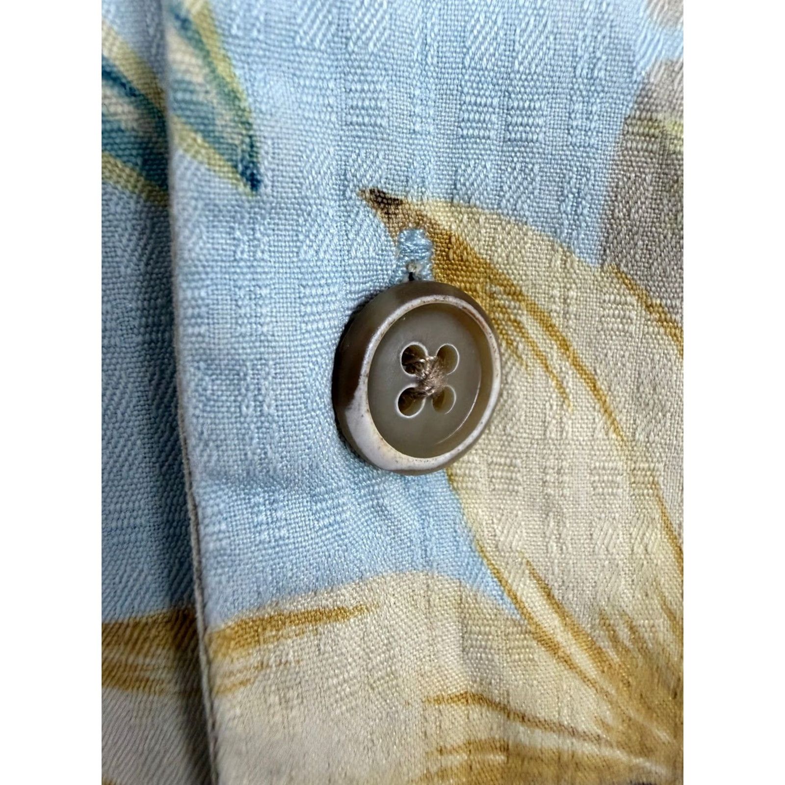 Tommy Bahama Tommy Bahama Shirt Men Large Silk Hawaiian Bamboo Floral Leaf Camp Collar Aloha Shirt Size US L / EU 52-54 / 3 - 6 Thumbnail
