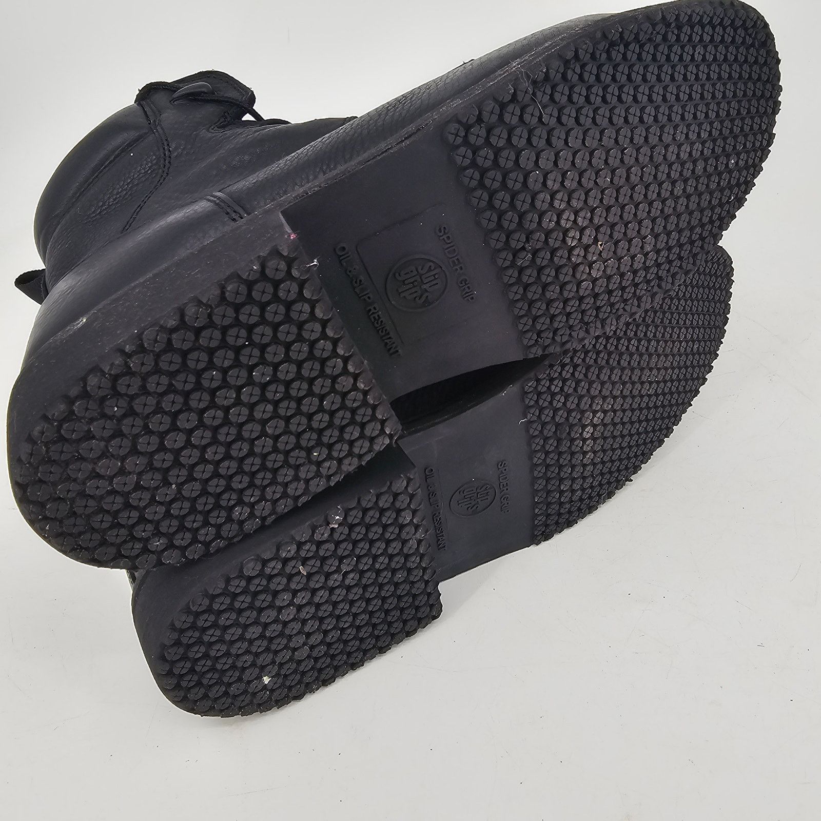 Other SlipGrips Black Leather Spider Grip Steel Toe Work Boot 12 W Size US 12 / EU 45 - 6 Thumbnail