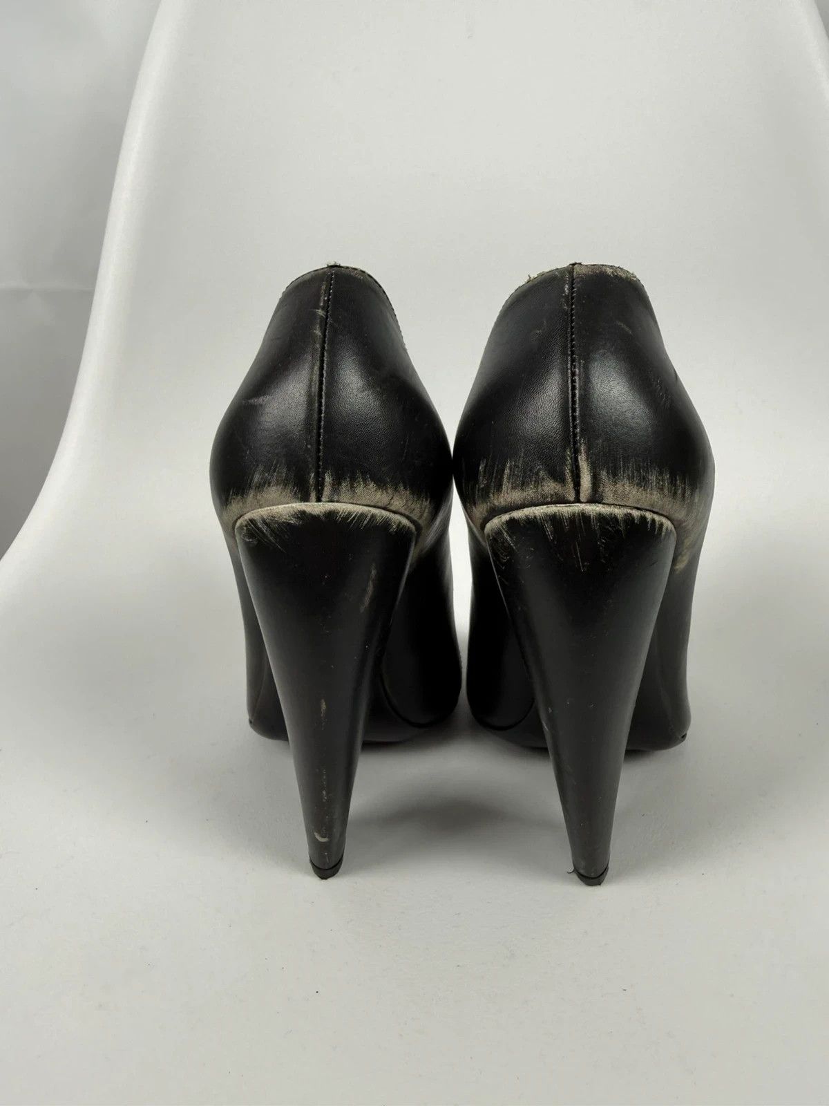 Prada Prada Distressed Open Toe Heel Pumps size 40 Size US 10 / IT 40 - 4 Thumbnail