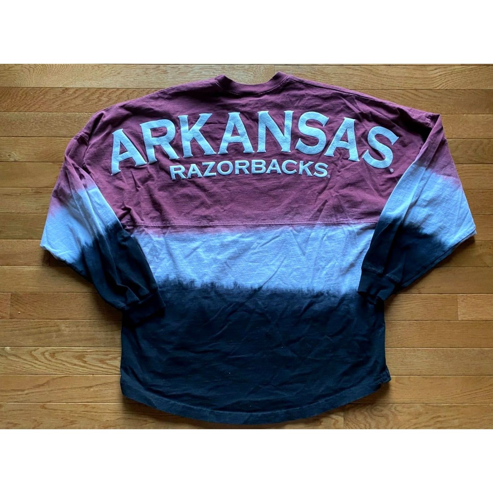 ESPIRIT Arkansas Razorbacks Spirit Tie Dye Red White Black Sz M USA Womens Shirt Size M / US 6-8 / IT 42-44 - 2 Thumbnail