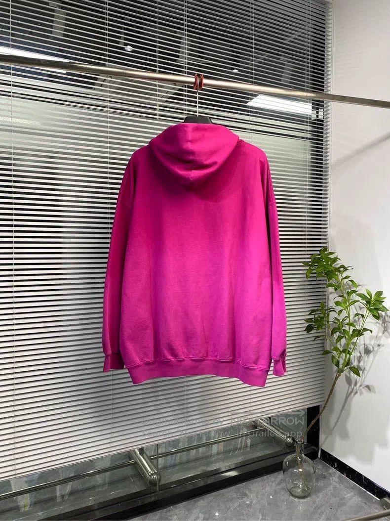 Balenciaga Balenciaga Pink Double B Batman Embroidered Logo Hoodie Sw Size US M / EU 48-50 / 2 - 2 Thumbnail