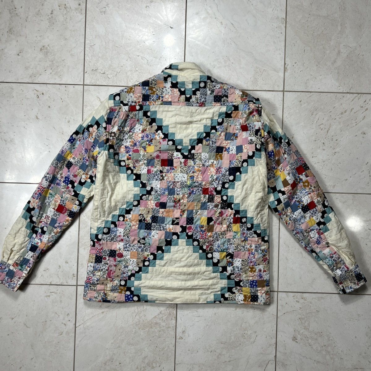 Bode BODE NYC SS22 Postage Stamp Quilt Shirt w/ Lining Size US M / EU 48-50 / 2 - 2 Thumbnail
