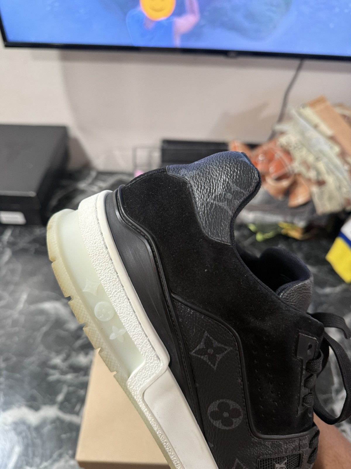 Louis Vuitton Louis Vuitton LV Trainer Eclipse Black Monogram Size 10 LV Size US 11.5 / EU 44-45 - 9 Thumbnail