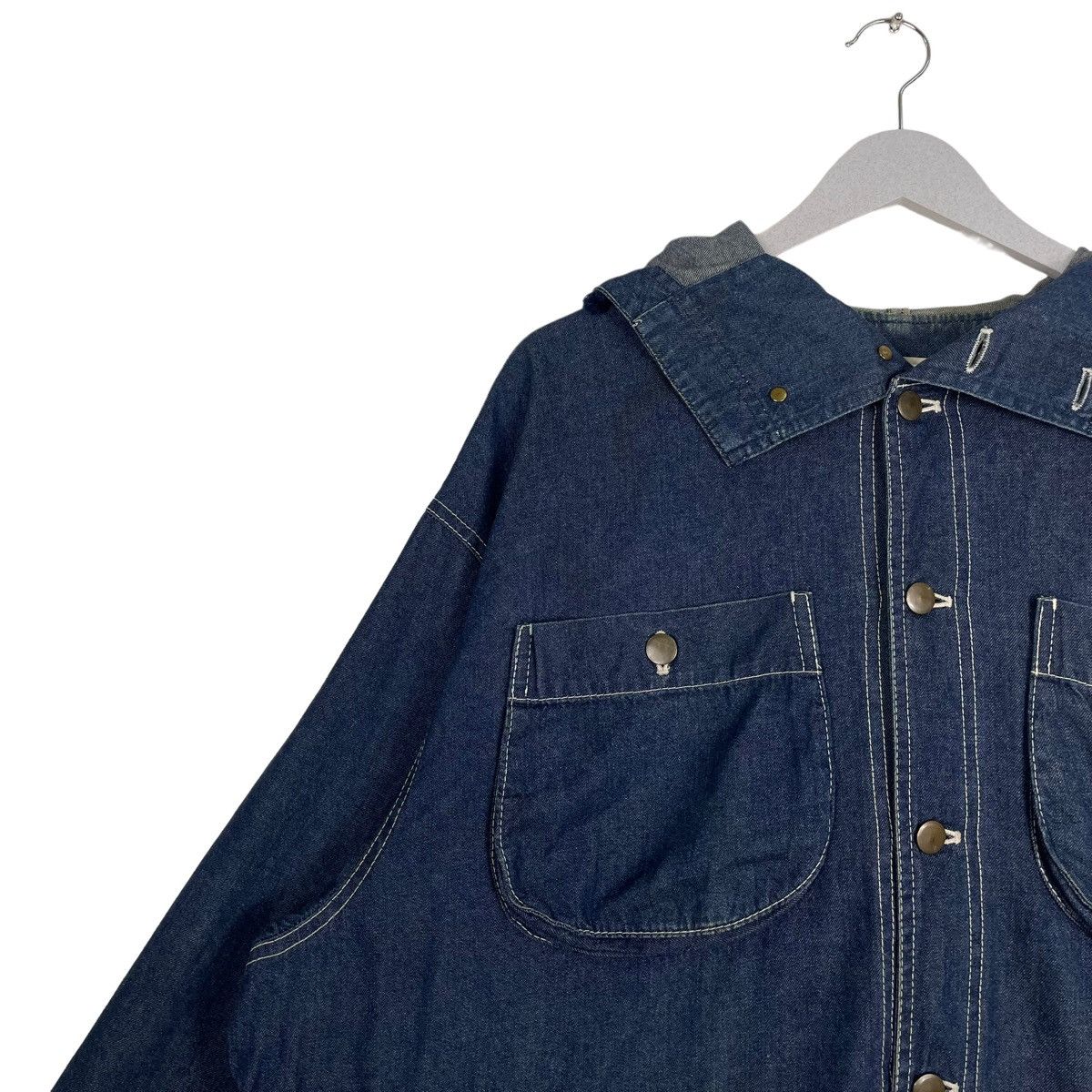 Hai Sporting Gear × Issey Miyake 💥80s HAI SPORTING GEAR DENIM WORKER CHORE JACKET Size US XL / EU 56 / 4 - 7 Thumbnail