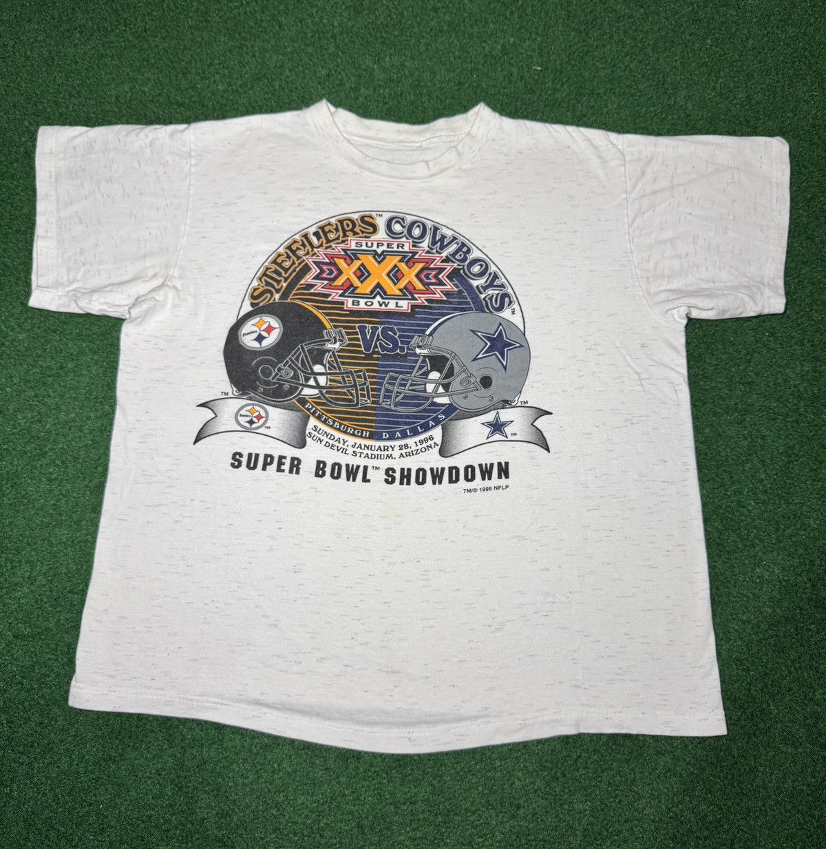 NFL × Starter × Vintage Vintage 90s Superbowl XXX Dallas Cowboys Football T Shirt Size US L / EU 52-54 / 3 - 1 Thumbnail