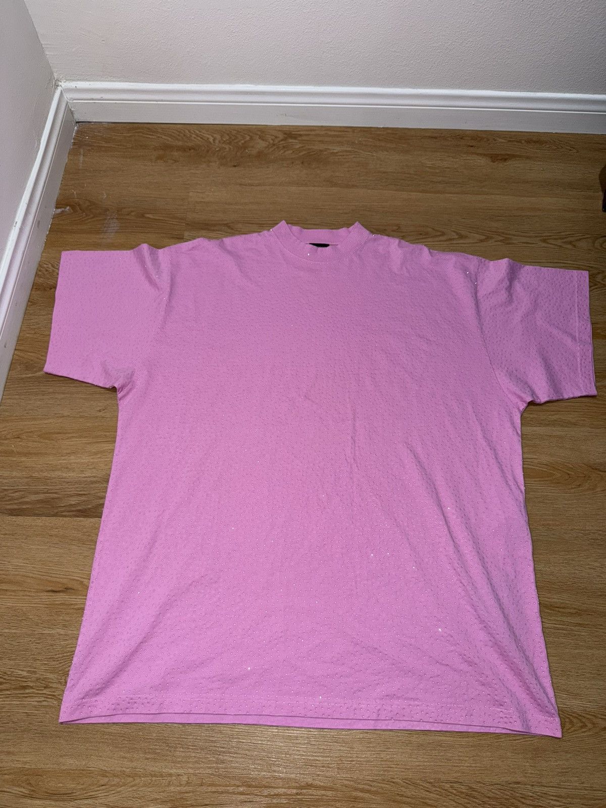 Balenciaga Balenciaga pink Rhinestone Shirt Size US XL / EU 56 / 4 - 1 Thumbnail