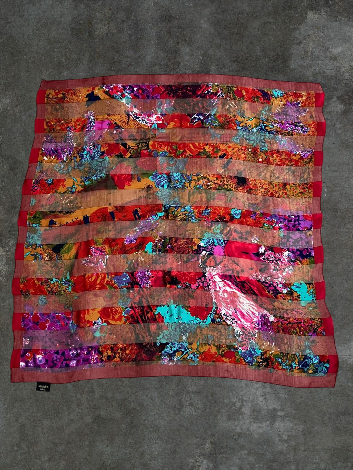 Vintage Beautifil 100% silk made in japan scarf Size ONE SIZE - 1 Thumbnail
