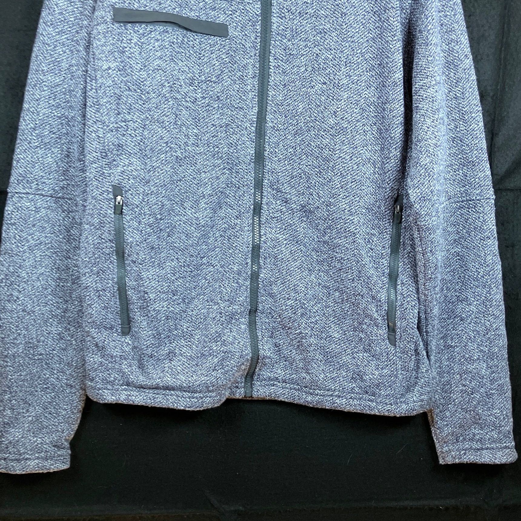 Vintage Fossa Mens Jacket Gray Full Zip Fleece Kentfield Herringbone Large Size US L / EU 52-54 / 3 - 3 Thumbnail