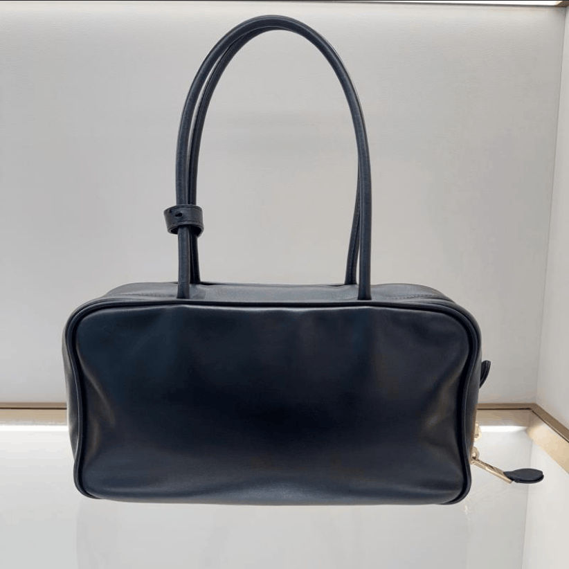 Miu Miu Miu Miu Miu Miu Beau Logo‑Zip Calfskin Top‑Handle Bag M Size ONE SIZE - 2 Thumbnail