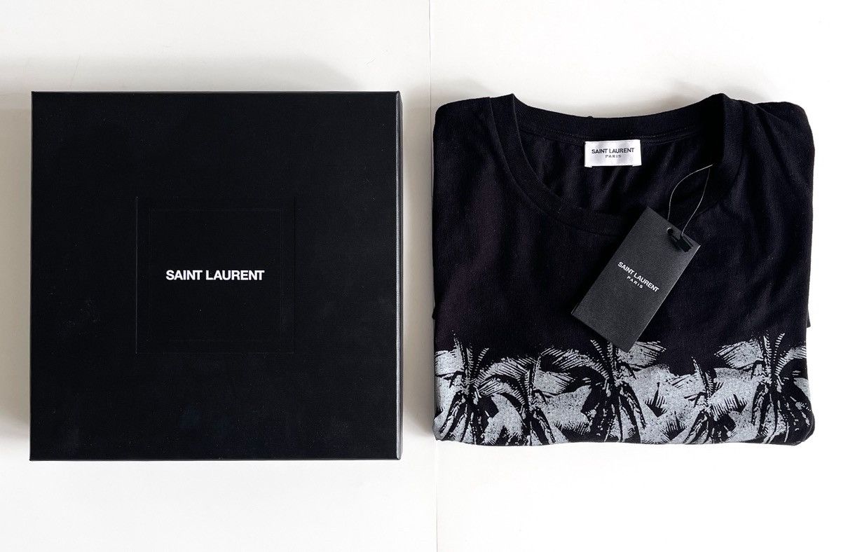 Yves Saint Laurent Saint Laurent palm trees t-shirt black Size M / US 6-8 / IT 42-44 - 4 Thumbnail