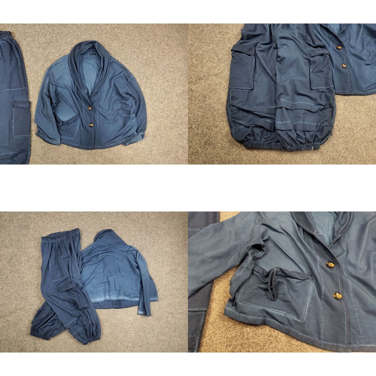 Vintage La Bass Germany Design Cargo Baggy Pants Jacket Shirt Womens Regular Blue 12 Cotton Blend Canvas Wide-Leg Denim Casual 90s? Size 34" / US 12 / IT 48 - 8 Thumbnail