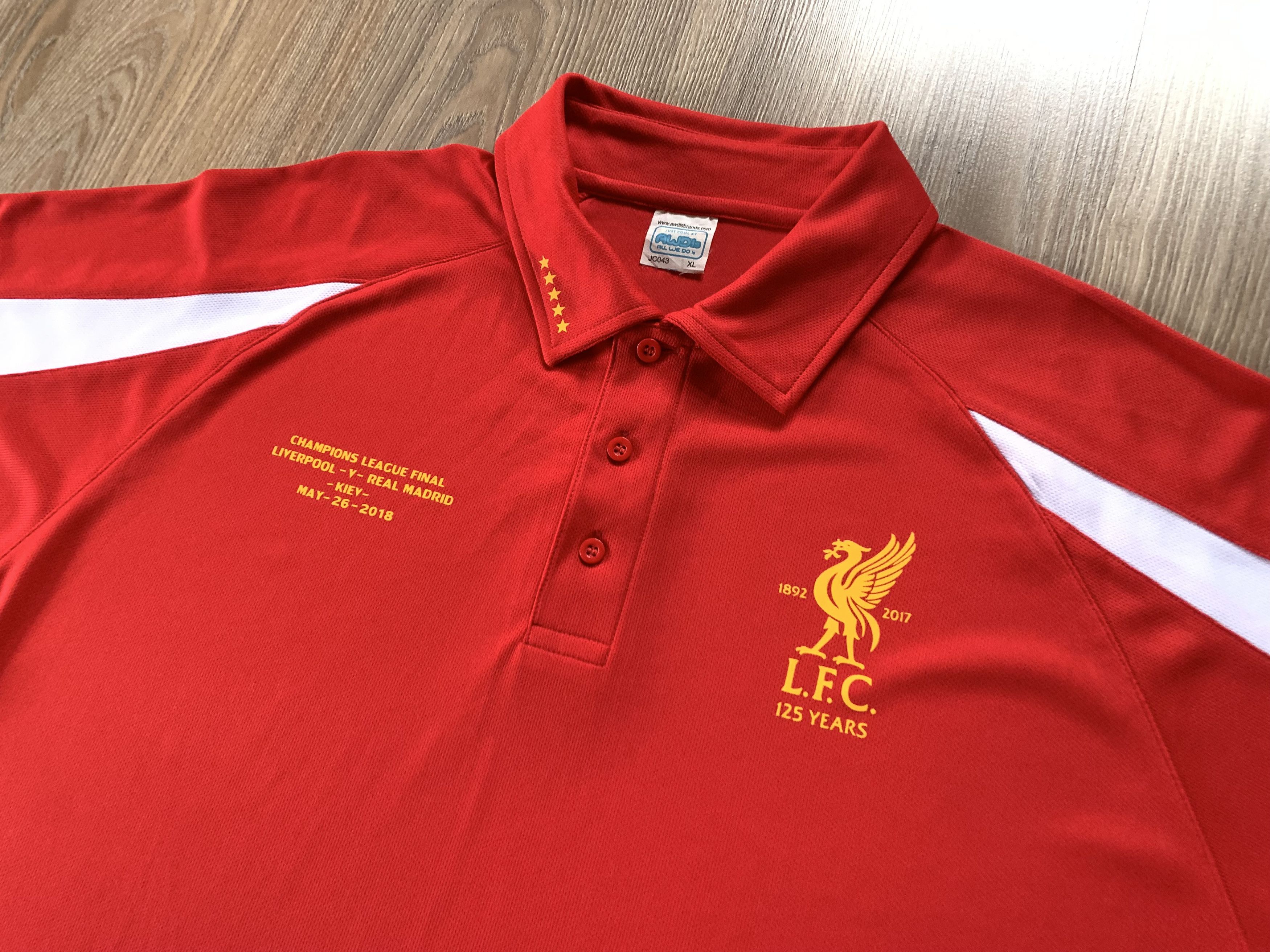Vintage Champions League Final Liverpool Real Madrid Soccer Polo Size US XL / EU 56 / 4 - 4 Thumbnail