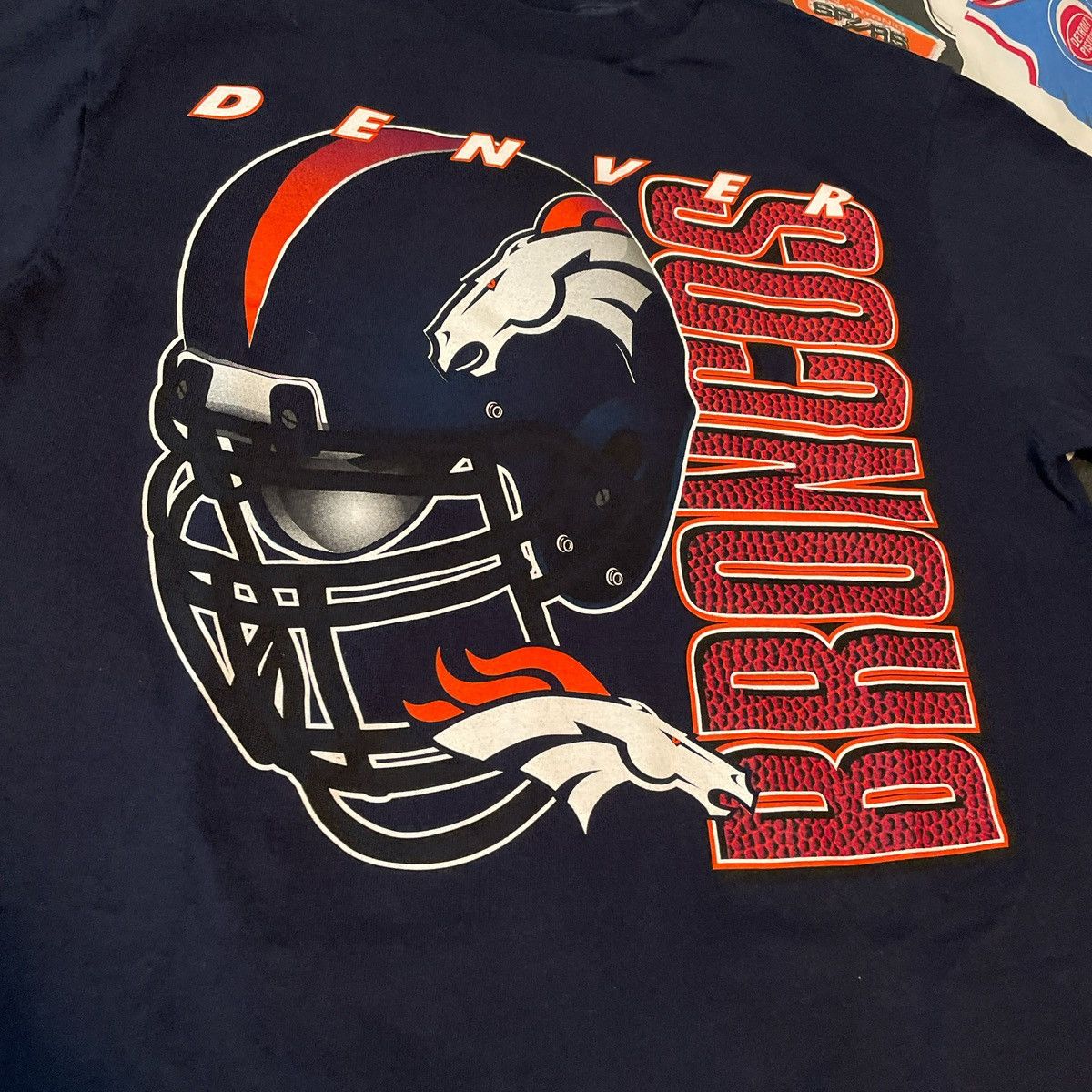 Logo 7 × NFL × Vintage Vintage 90s NFL Denver Broncos Super Bowl Football Tee Size US L / EU 52-54 / 3 - 3 Thumbnail