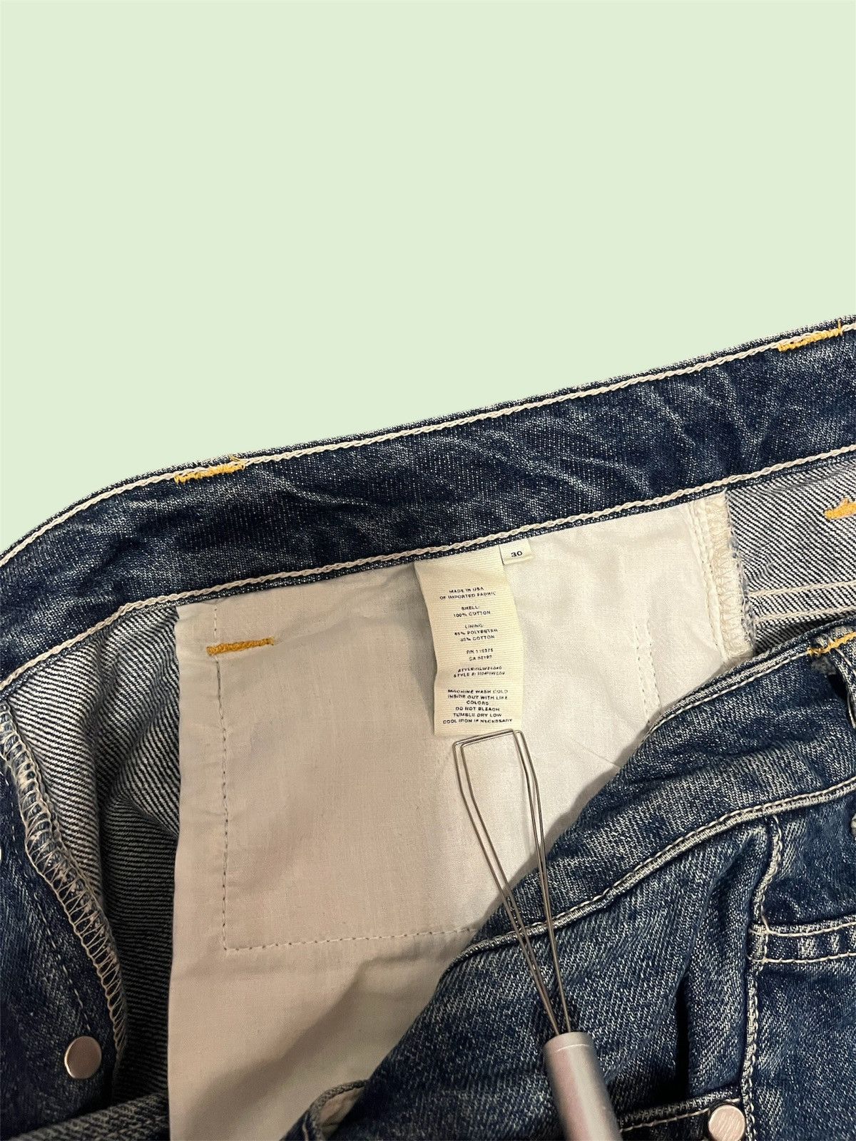 Helmut Lang Helmut Lang Patchwork High Rise Crop Denim Pants Size US 31 - 5 Thumbnail