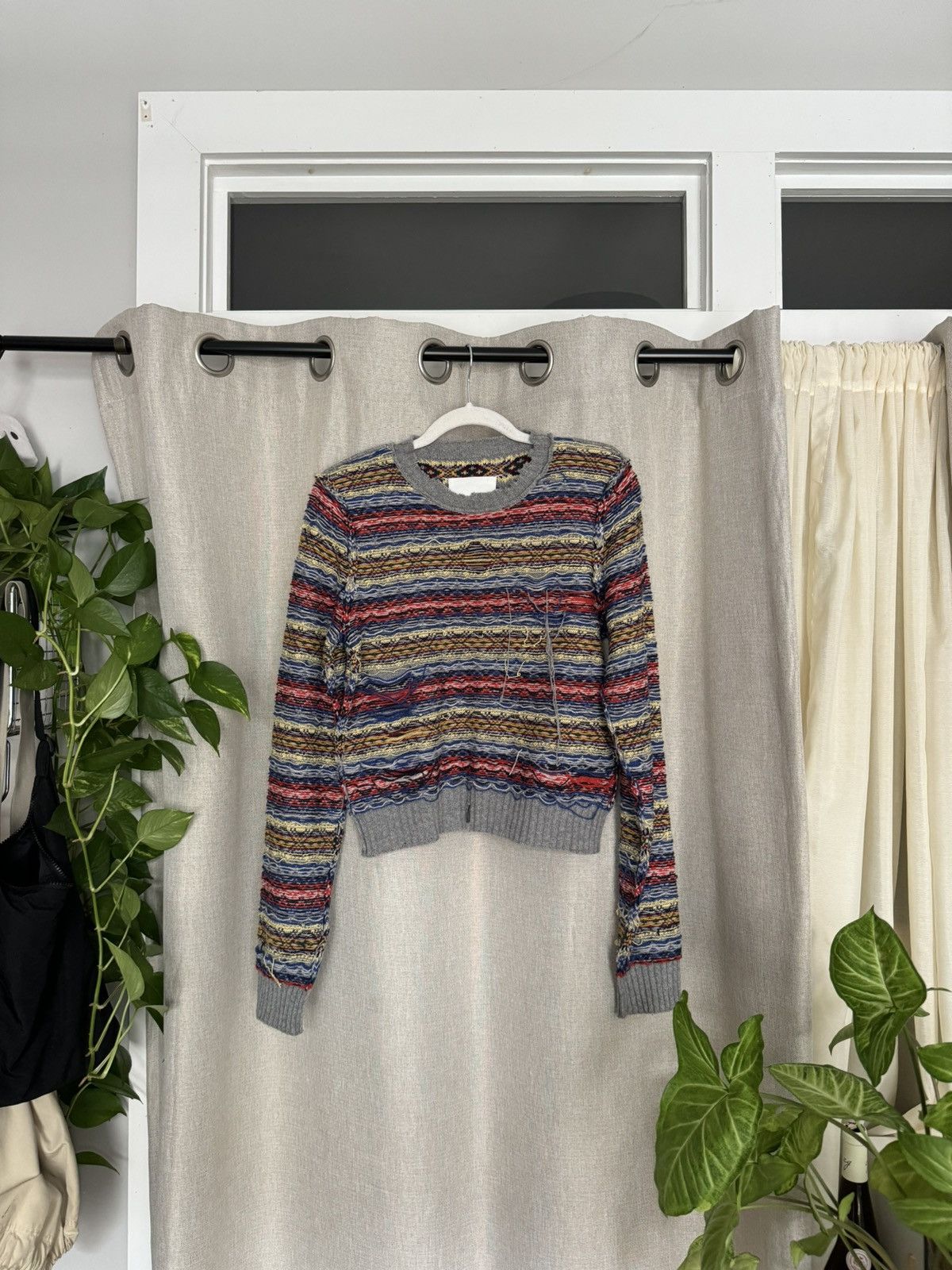 Maison Margiela Maison Margiela distressed crew-neck sweater Size M / US 6-8 / IT 42-44 - 1 Thumbnail