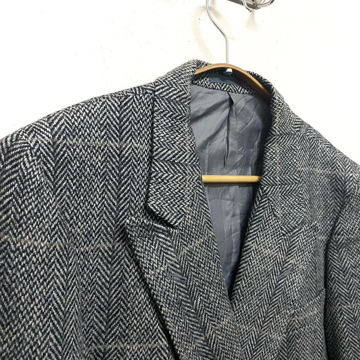 Burberry Vintage BURBERRYS England Harringbone Wool Jacket Size 42L - 2 Thumbnail