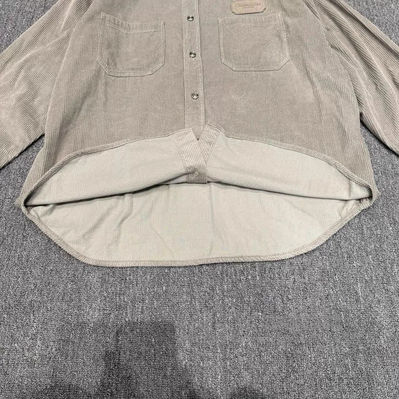 Dior Gray Corduroy Long Sleeve Button-Up Shirt. Size US XL / EU 56 / 4 - 5 Thumbnail