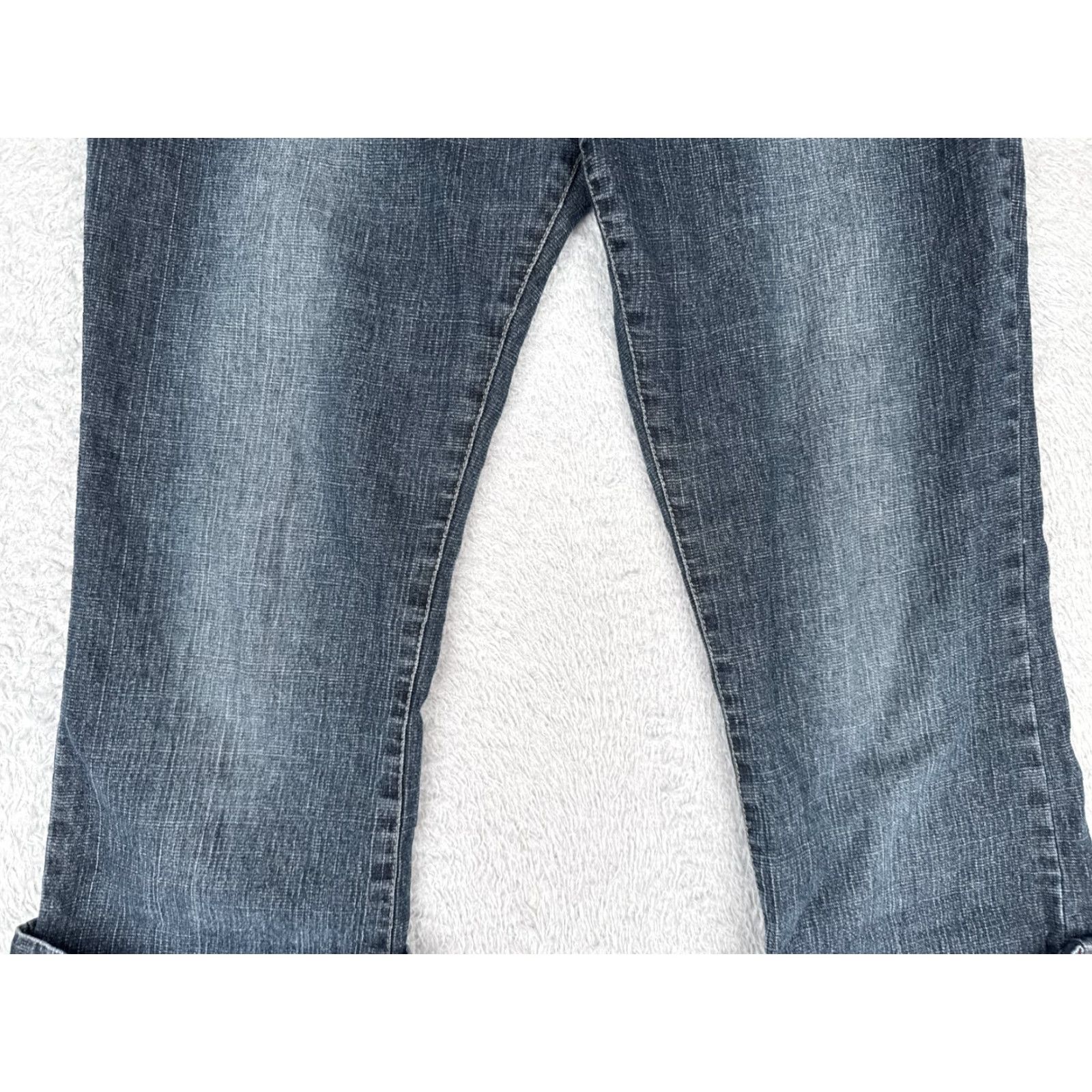 Mossimo Mossimo Jeans Juniors 11 Blue Denim Rolled Hem Straight Leg Ramie Cotton Blend Jeans Size 32" / US 10 / IT 46 - 3 Thumbnail