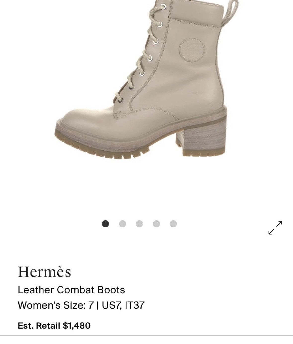 Hermes Hermes leather combat boots Size US 8 / IT 38 - 9 Thumbnail
