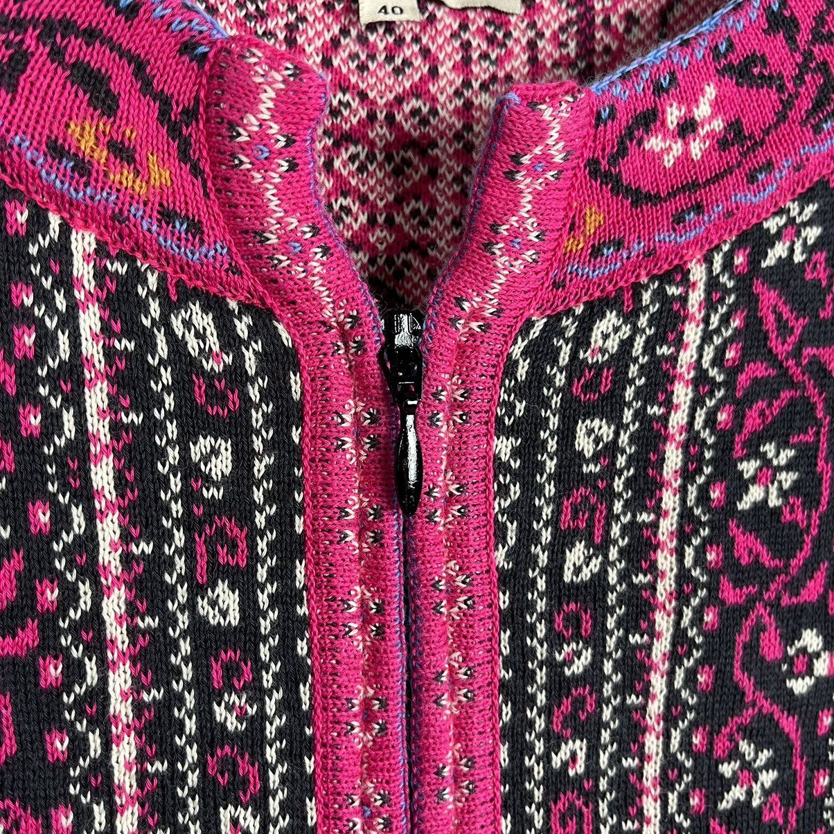 Other Ladies Ivko floral pattern Jacquard Sweater Jacket Size S / US 4 / IT 40 - 8 Thumbnail