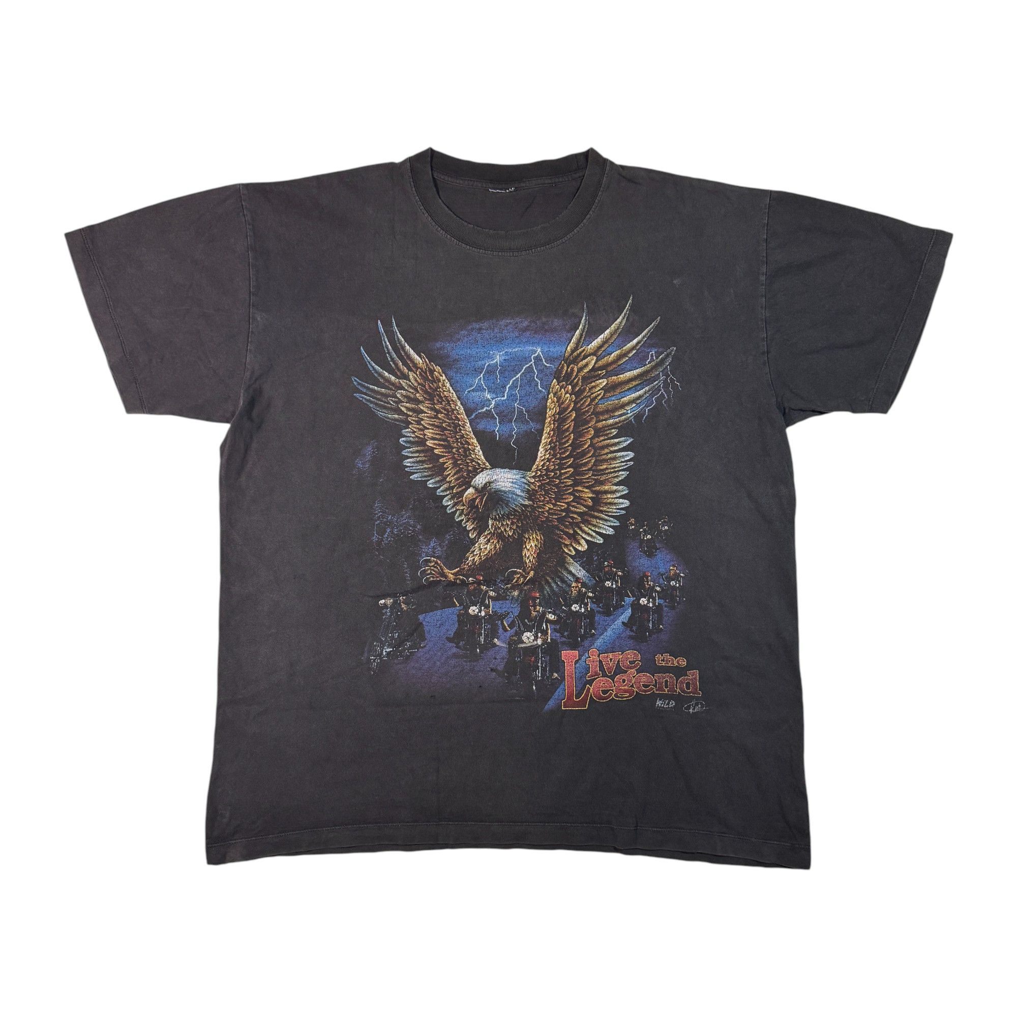 Vintage Vintage Live the Legend Distressed T-shirt Size US XL / EU 56 / 4 - 1 Thumbnail