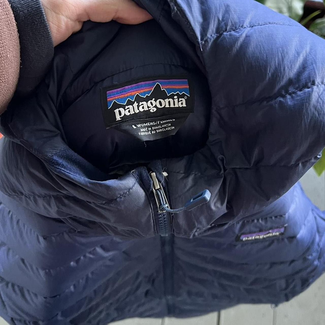 Patagonia × Vintage Womens Patagonia Down Sweater Puffer Jacket Size L / US 10 / IT 46 - 6 Thumbnail