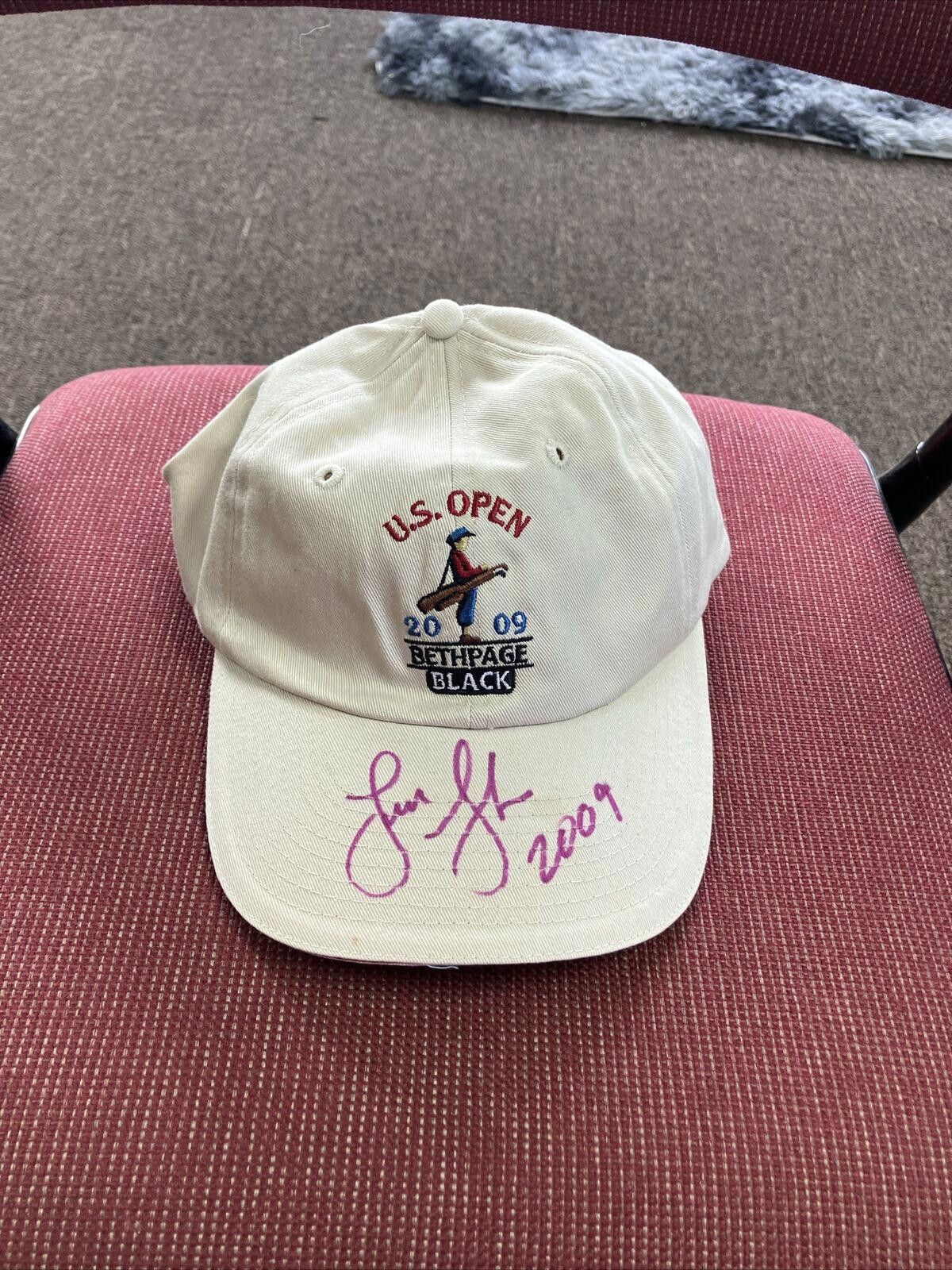 Designer Lucas Glover Signed 2009 U.S. Open Bethpage Black Hat Size ONE SIZE - 1 Thumbnail