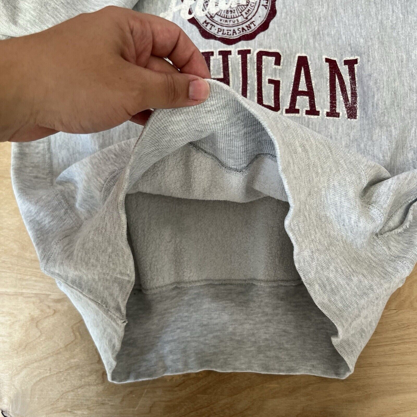 Champion × Vintage Vintage Central Michigan Sweatshirt XL Gray 90s Champion Size US XL / EU 56 / 4 - 7 Thumbnail