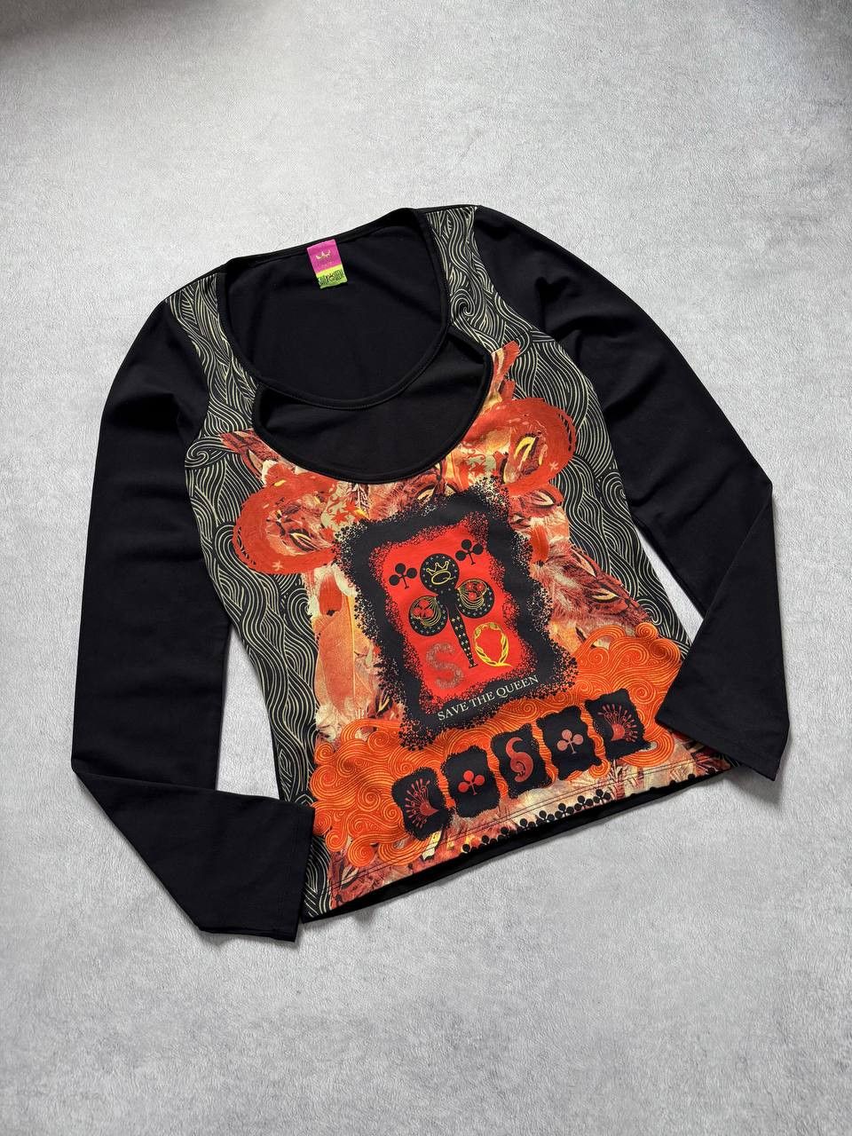 Jean Paul Gaultier Save The Queen Multicolor Longsleeve Top Cop Copine Japanese Size L / US 10 / IT 46 - 4 Thumbnail