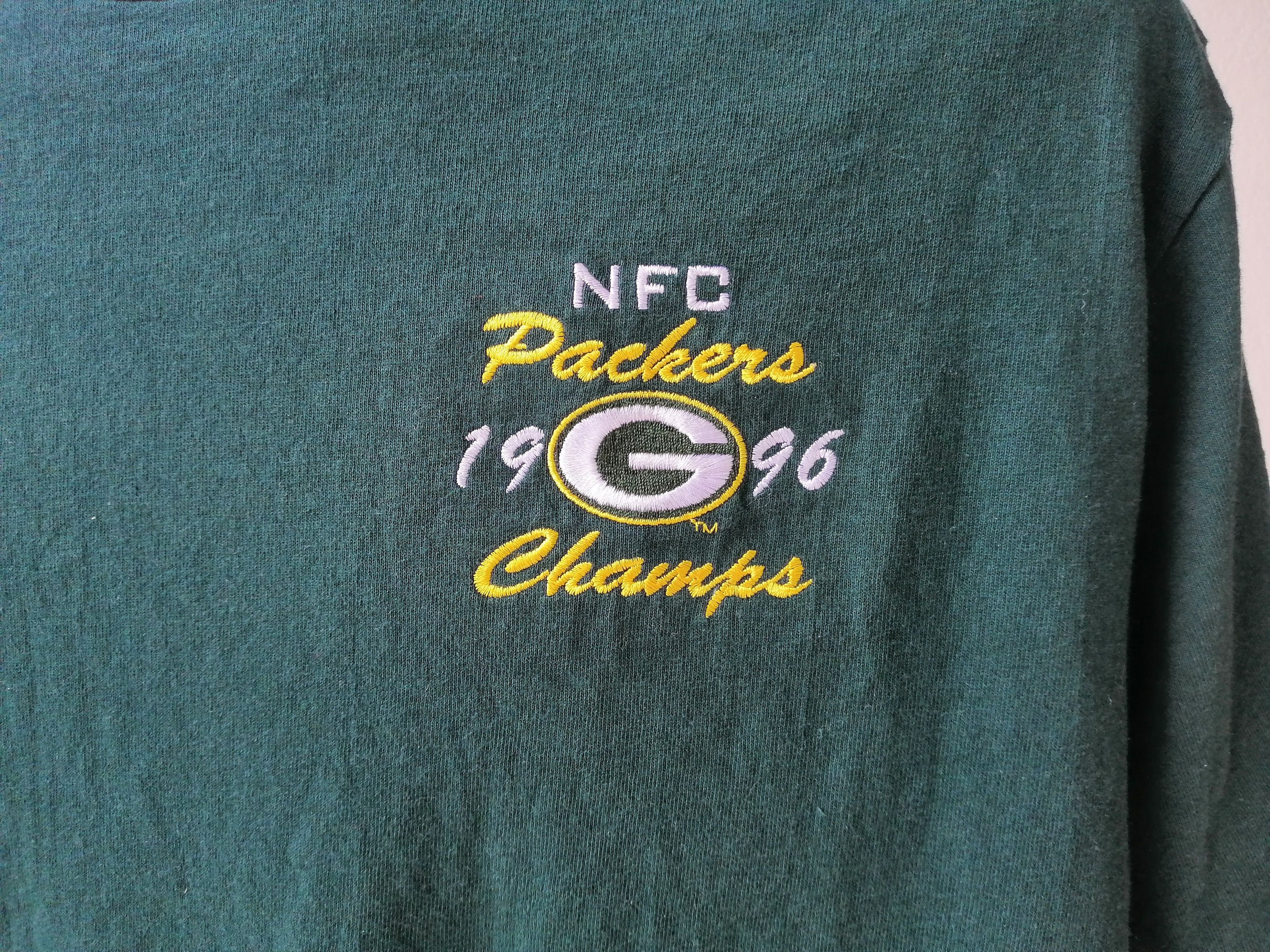 Majestic 90s vintage t shirt single stitch 1996 nfc packers champs Size US L / EU 52-54 / 3 - 2 Thumbnail