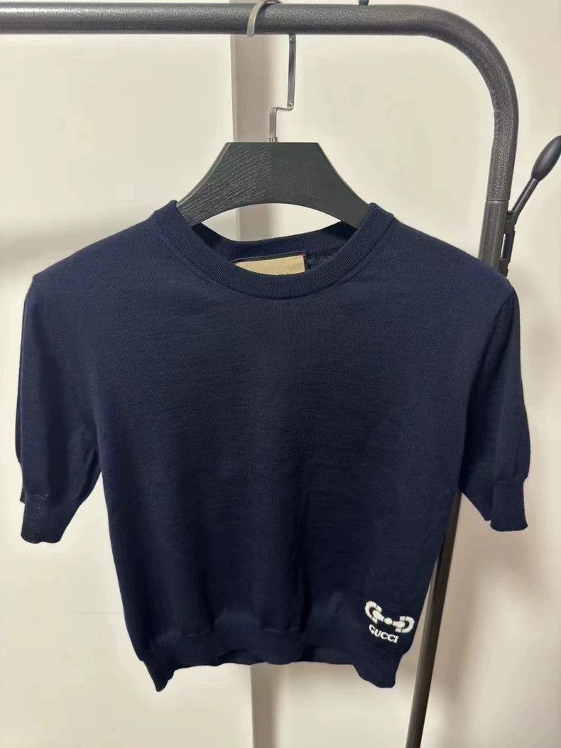 Gucci Gucci Letter pattern printed short-sleeved sweater 2501-Nex Size US XS / EU 42 / 0 - 1 Thumbnail