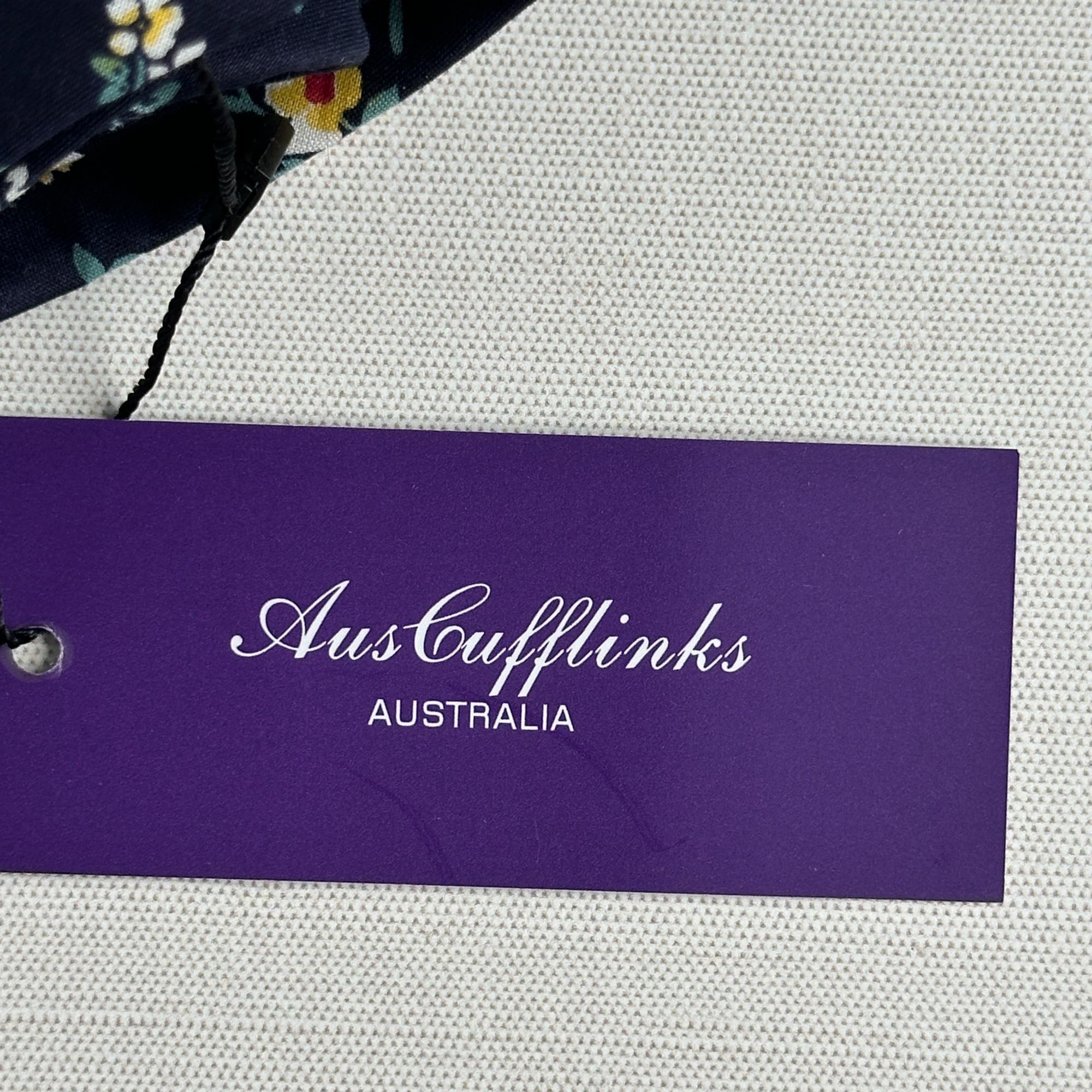 Other AusCufflinks Men’s Tie NWT Navy Cotton Floral Print Handmade Size ONE SIZE - 10 Thumbnail