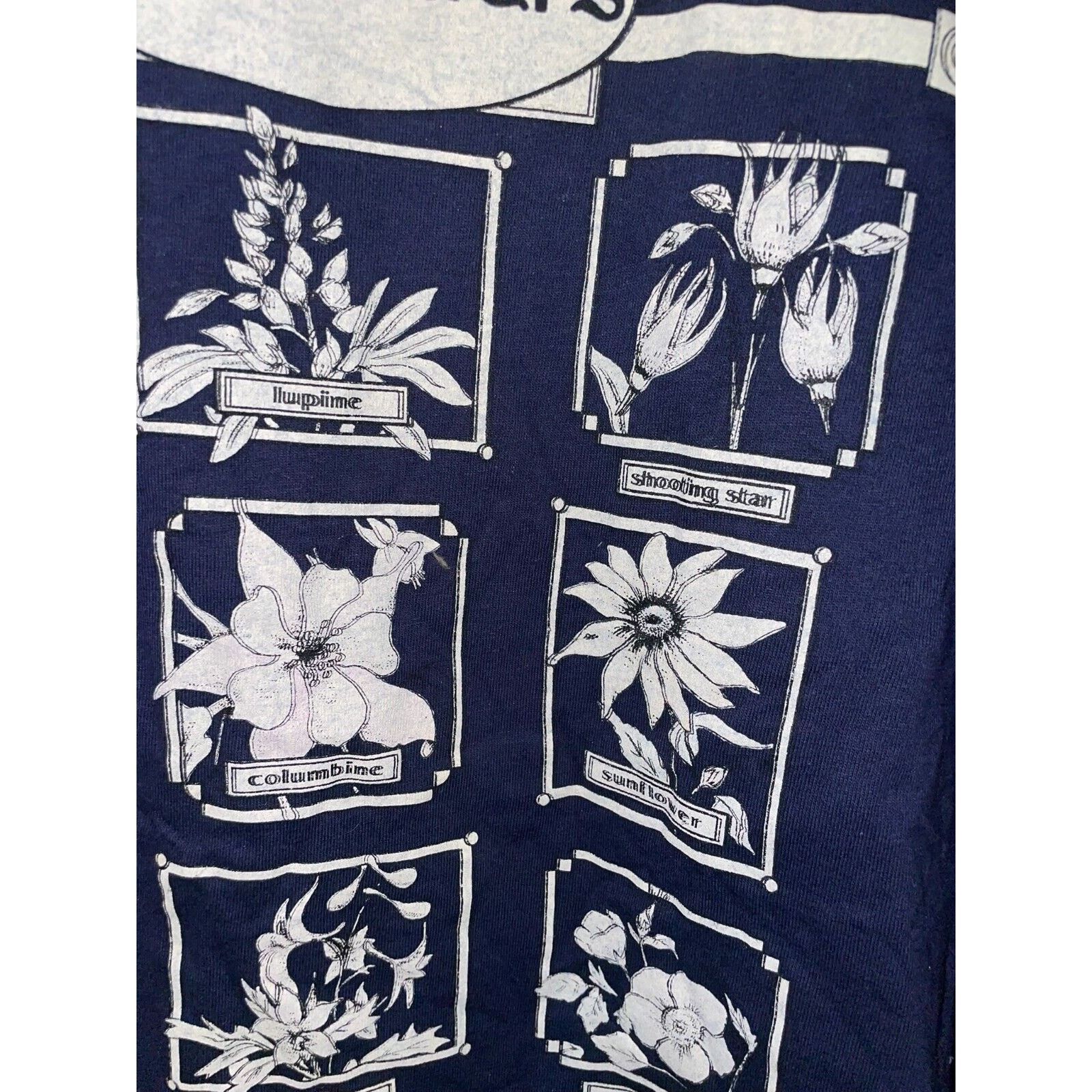 Jerzees Vintage Wisconsin Flower Shirt Wildflowers Tee VTG 90s 2X Size US XXL / EU 58 / 5 - 3 Thumbnail