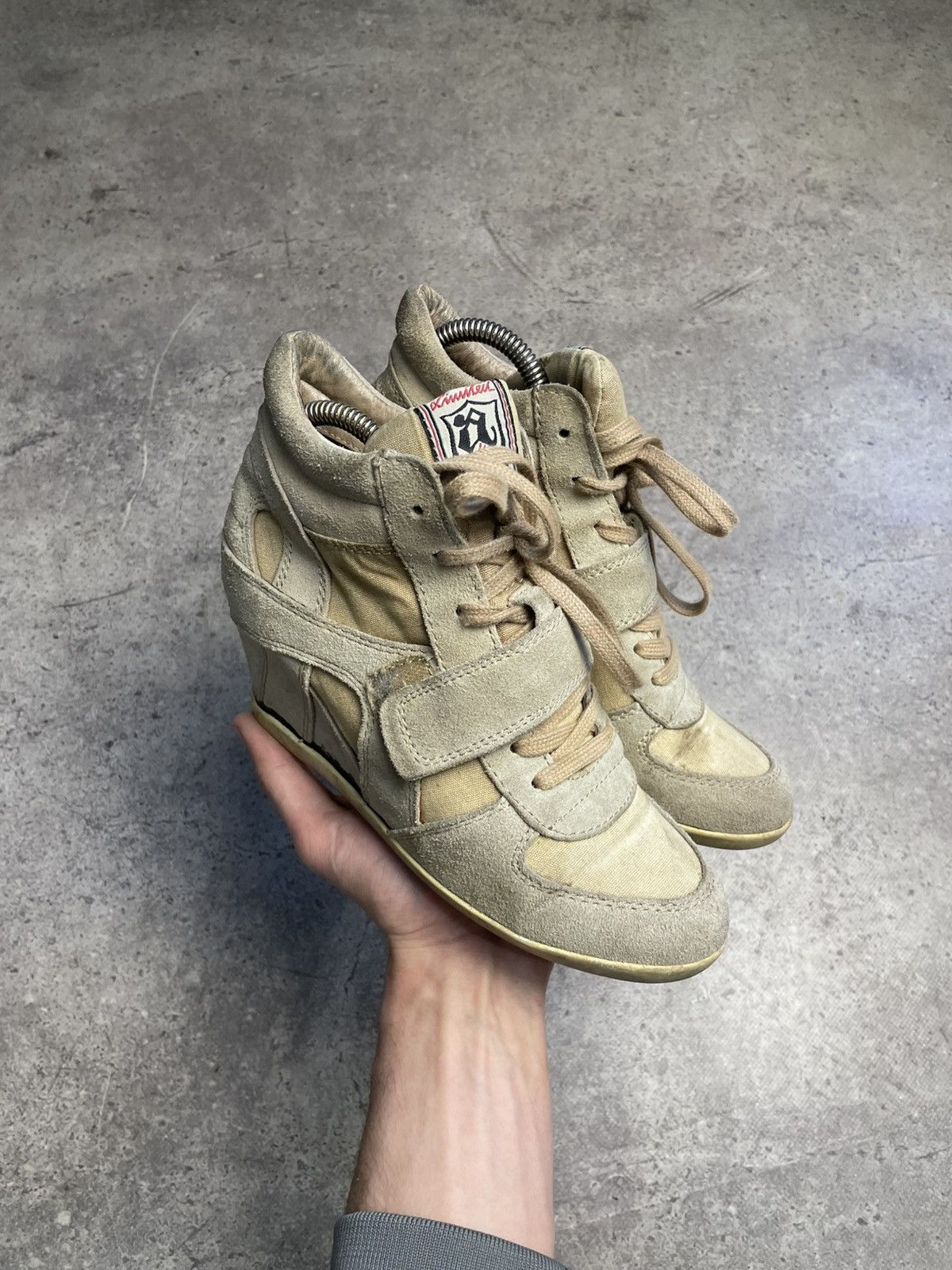 Cute ASH Isabel Marant Style Bekett Wedge Sneakers Shoes
