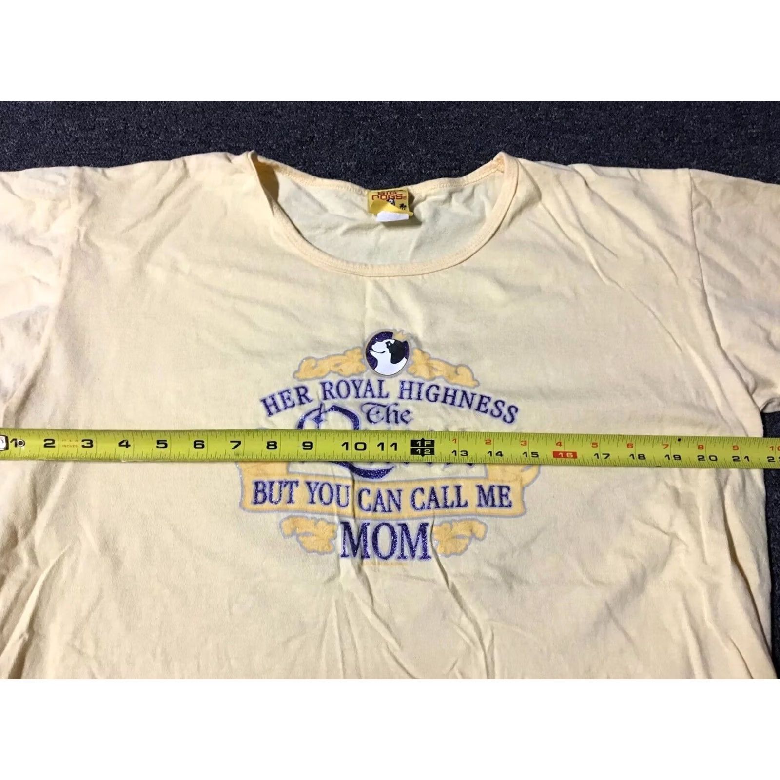 Big Dogs VINTAGE Big Dogs Your Royal Highness Mom Shirt L Yellow USA 90s Princess Joke Womens Shirt Size L / US 10 / IT 46 - 4 Thumbnail